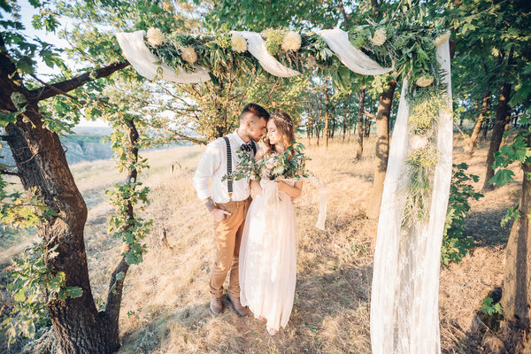 un mariage écologique en pleine nature