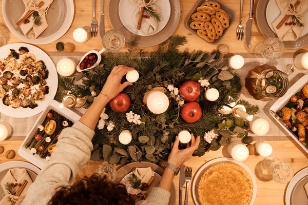 Un centre de table de Noël réussi